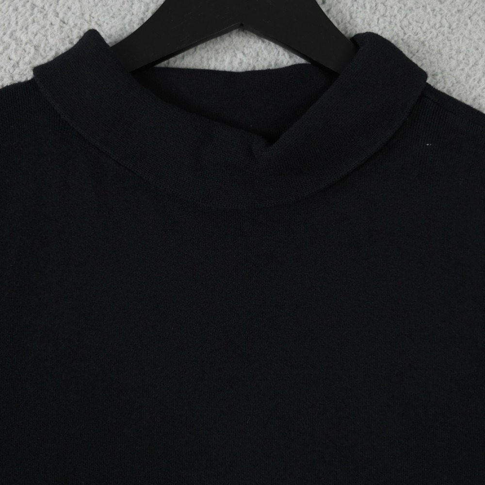 Talbots Sweater Womens Medium Black Sleeveless Turtleneck Pullover Ribbed Knit - Picture 7 of 9